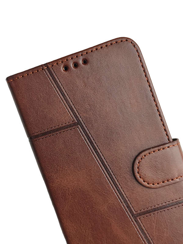 Leather Flip Book cover with card Slot Compatible with Samsung S24 Fe