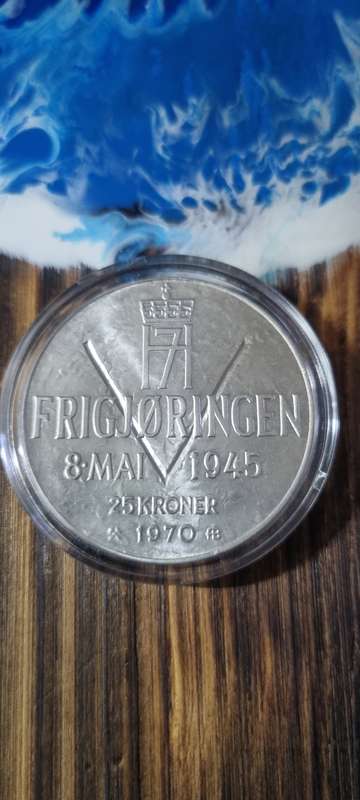 1oz .875 silver Norwegian Kroner coin