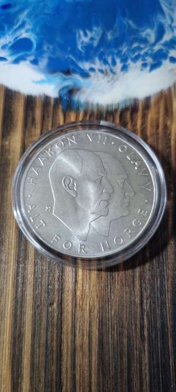 1oz .875 silver Norwegian Kroner coin