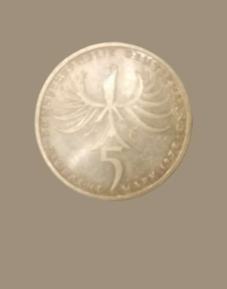 1978 Germany Balthasar Neumann Church Vierzehnheiligen Silver 5 Mark