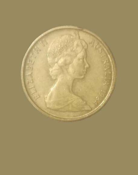 1984 Queen Elizabeth II Australia 1 Dollar Coin Kangaroos Reverse