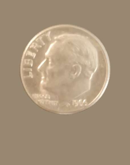 Rare 1966 Dime no mint mark, w/ distorted letters "In God We Trust"