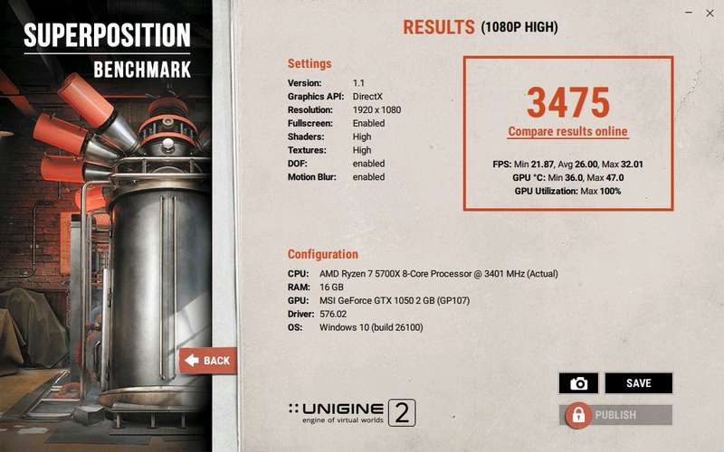 GTX 1050 2GB GAMING X Graphics Card