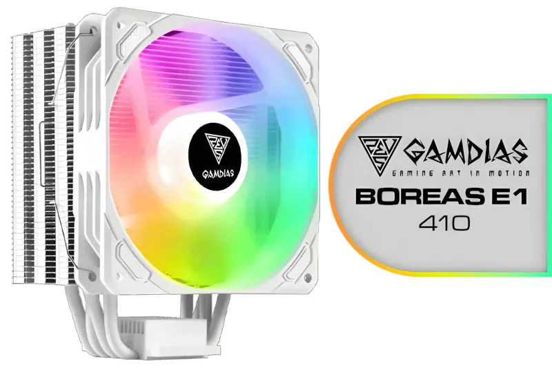 Gamdias BOREAS E1 410 CPU Air Cooler in White