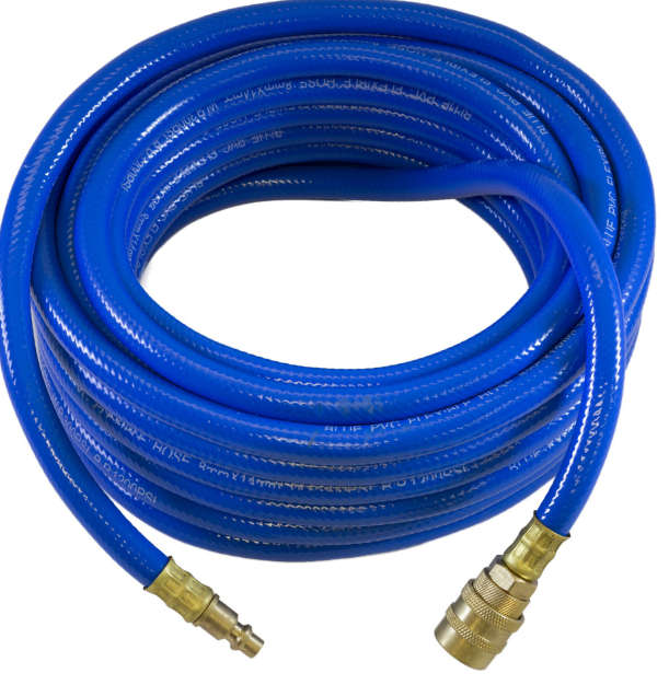 Blue PVC Flexible Air Hose 10 M X 8 MM with Couplers