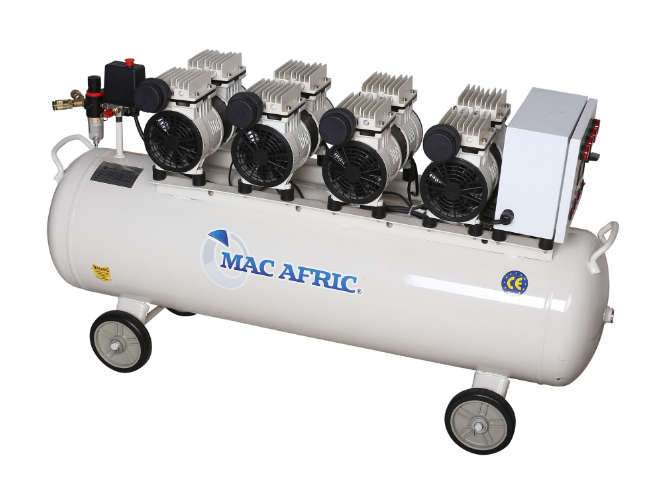 MAC AFRIC 100L Silent Oil Free Compressor 2.2 KW (3 HP) 230 V