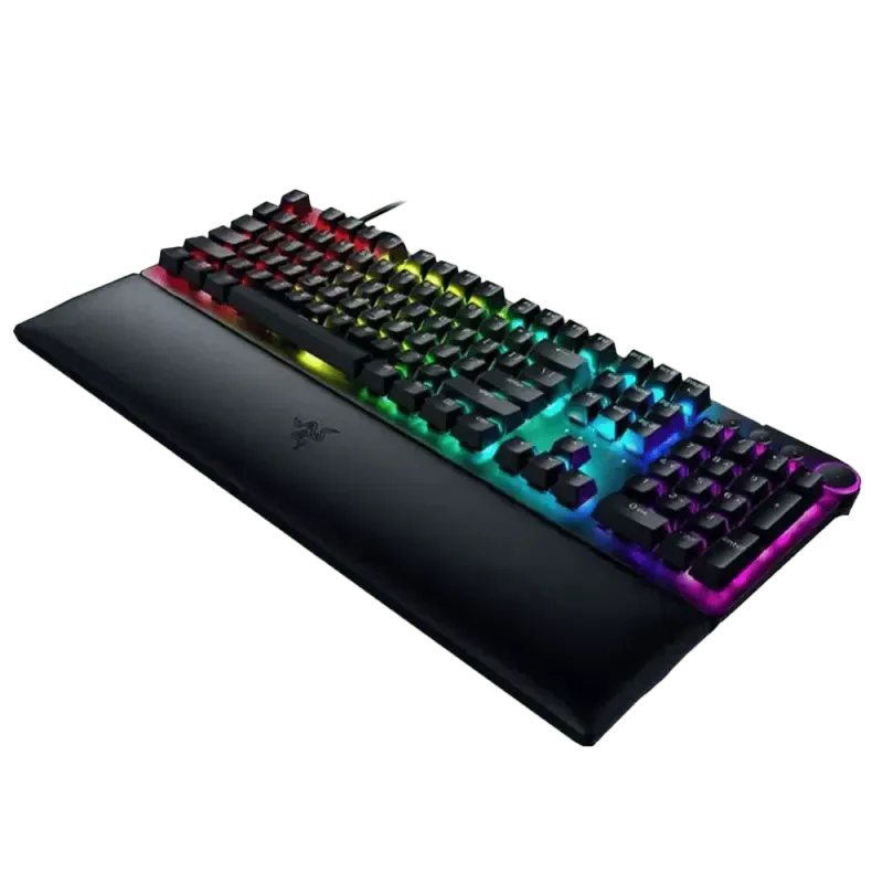 Razer Huntsman V2 Optical Gaming Keyboard  Clicky Purple Switches & HyperPolling Technology