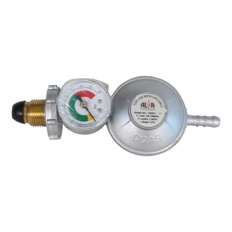 ALVA LP GAS Bullnose Regulator With Gauge