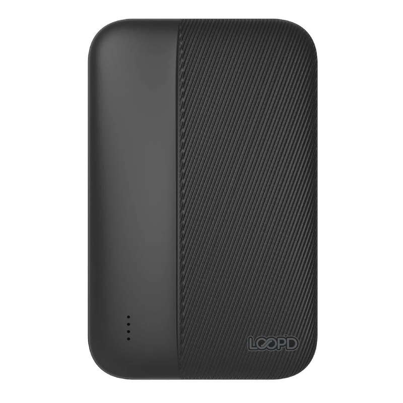 Loopd 5000mAh 4LED Powerbank - Black