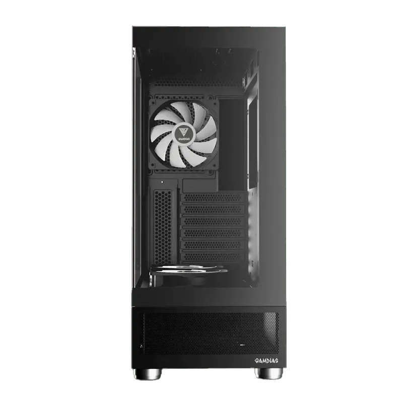 GAMDIAS ATLAS E1 Gaming PC Case - Sleek Black Design