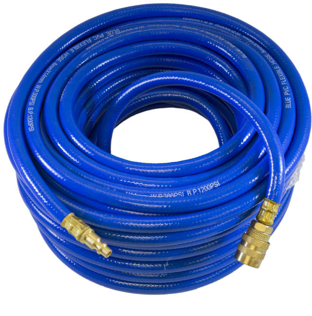 Blue PVC Flexible Air Hose 20 M X 8 MM with Couplers