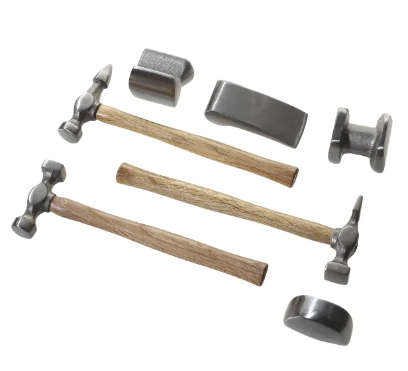 7 pce Panel Beating Set with Wooden Handles