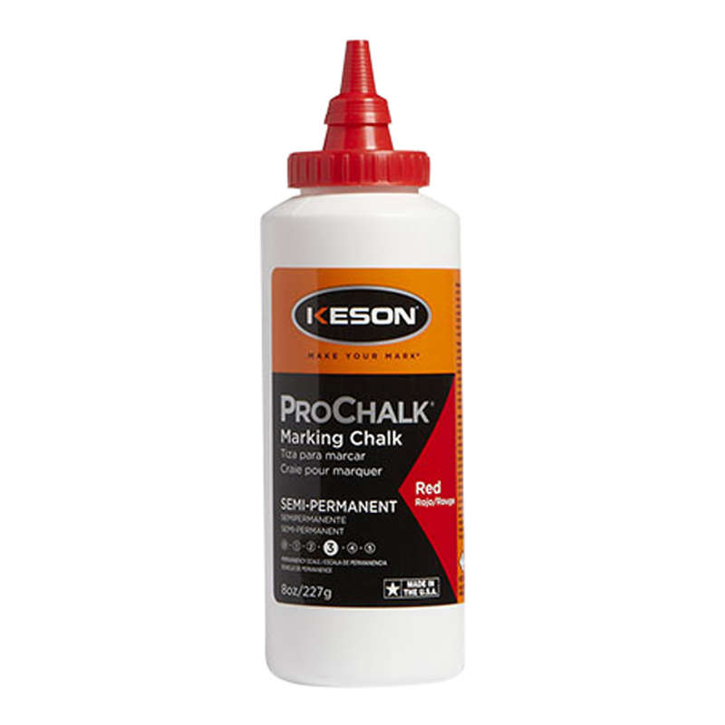 KESON ProChalk Marking Chalk Semi-Permanent Red (227 G)