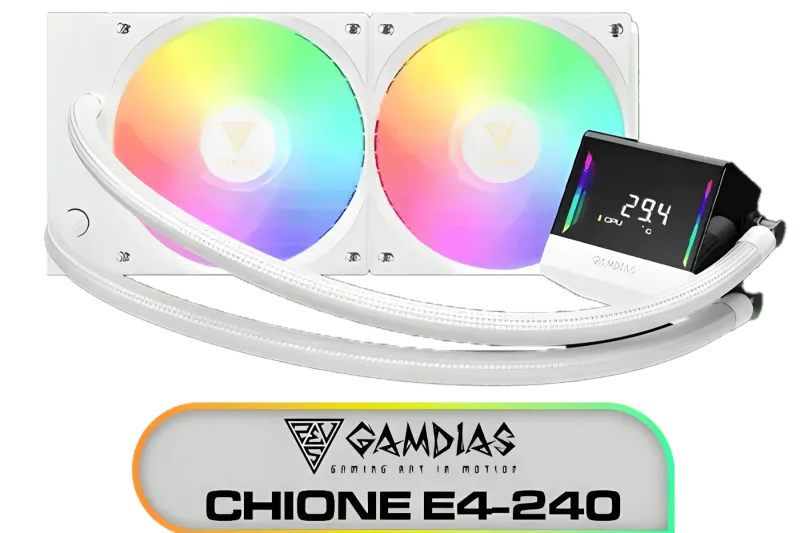 Gamdias Chione E4-240 Liquid Cooling System - White Edition
