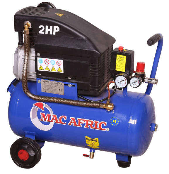 MAC AFRIC 24 Litre 1.5 KW (2 HP) 230 V Direct Drive Compressor