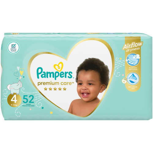 Pampers Premium Care Nappies Size 4 52's