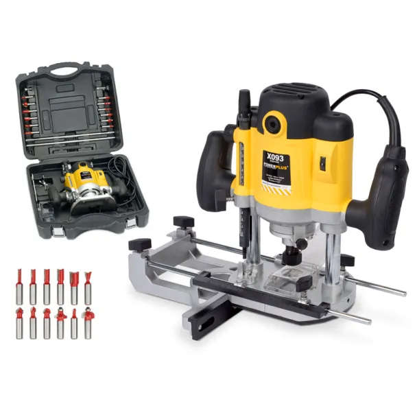 POWERPLUS POWX093 Router 1500W + 12 Router Bits