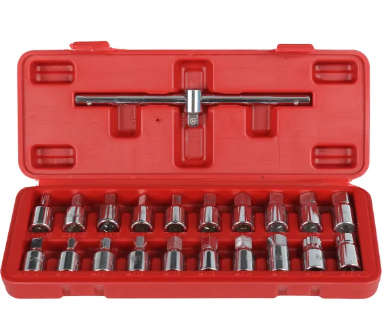 21pce Oil Drain Sump Plug Key Set