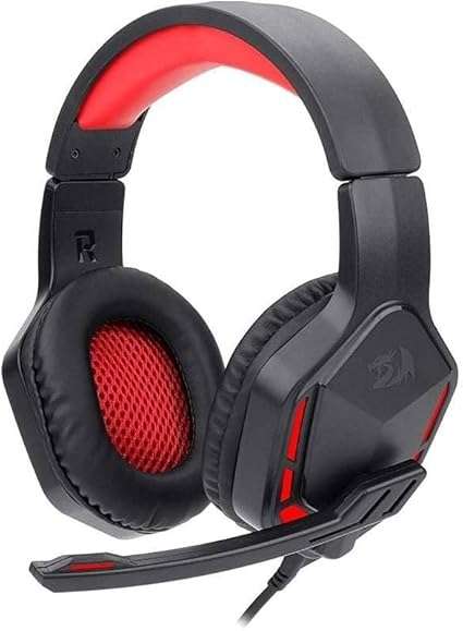 Redragon H220 THEMIS Wired Over-Ear Gaming Headset, Black