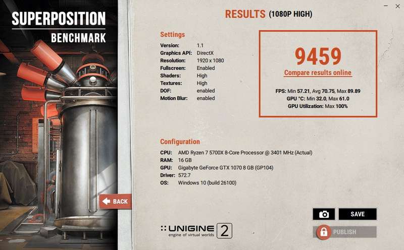 Powerful GTX 1070 G1 Gaming Graphics Card