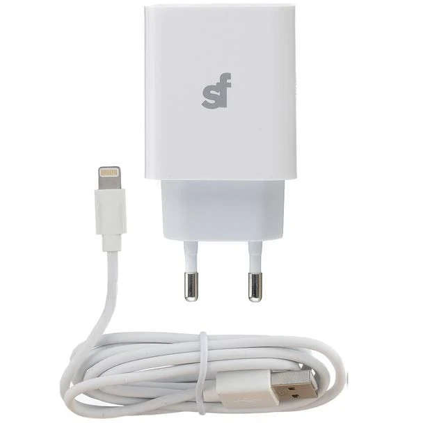 Supa Fly 38W Dual USB PD and QC Wall Charger with Lightning MFI Cable