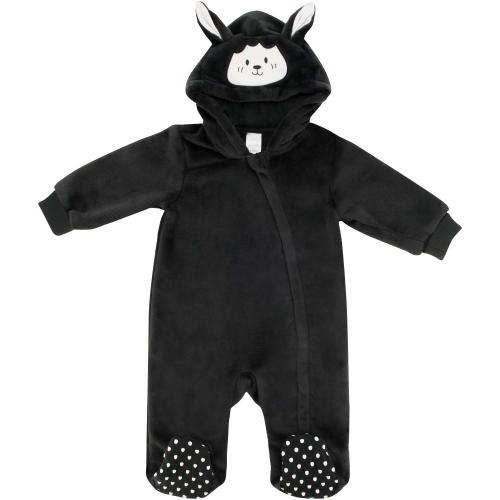 Unisex Zip Fleece Sleepsuit With 3D Face Newborn