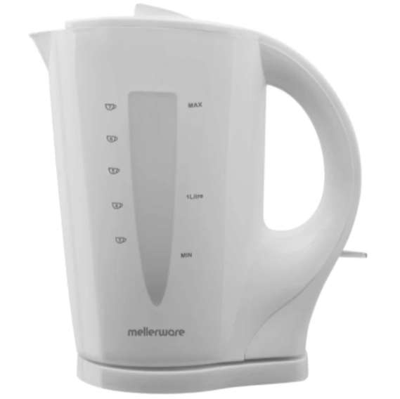 Mellerware 2200W Kettle Cordless Plastic White 1.7 Litre
