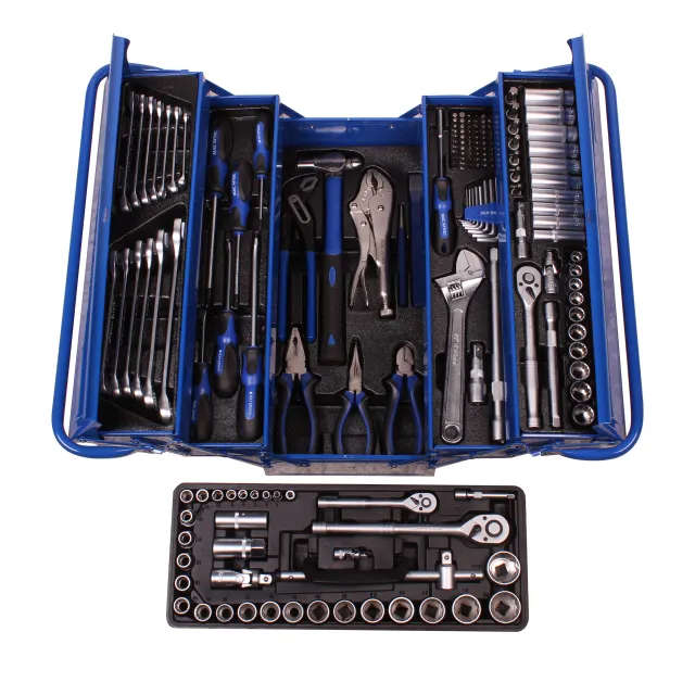 165-Piece Professional Tool Kit in a 5-Tray Cantilever Toolbox