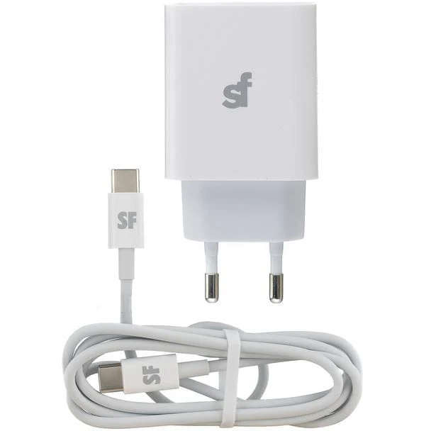 Supa Fly 38W Dual USB PD and QC Wall Charger with Type C Cable