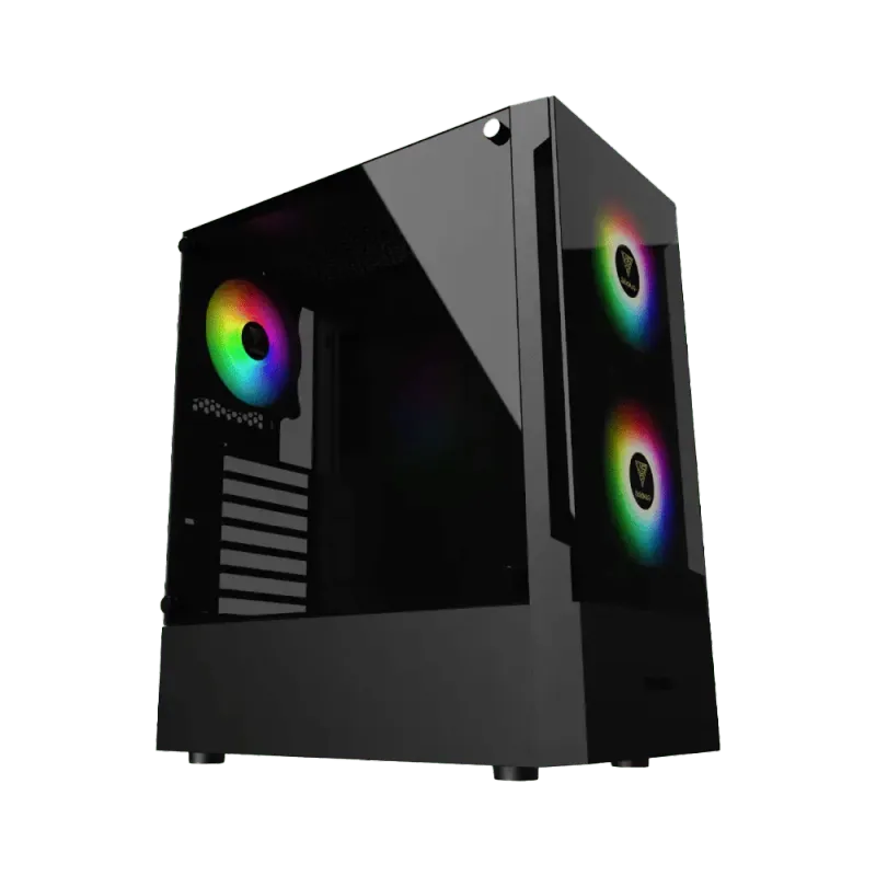 Gamdias Talos E3 Tempered Glass Gaming Case - Black