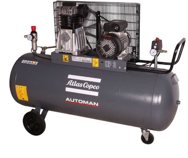 AC 30 E 200L 2.2 KW (3 HP) 230 V Belt Driven Mobile Air Compressor