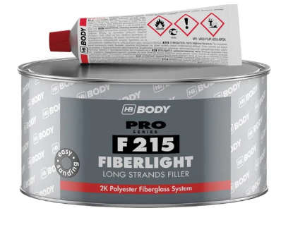 HB BODY F 215 Fiberlight Fiberglass Long Strands Filler, Transparent, 1 ltr