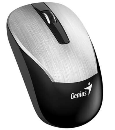 Genius ECO-8015 Silver 1600dpi BlueEye 2.4GHz Rechargeable - Mouse, RF