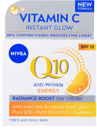 Nivea Q10 Day Cream Energy Jar SPF15 50ml