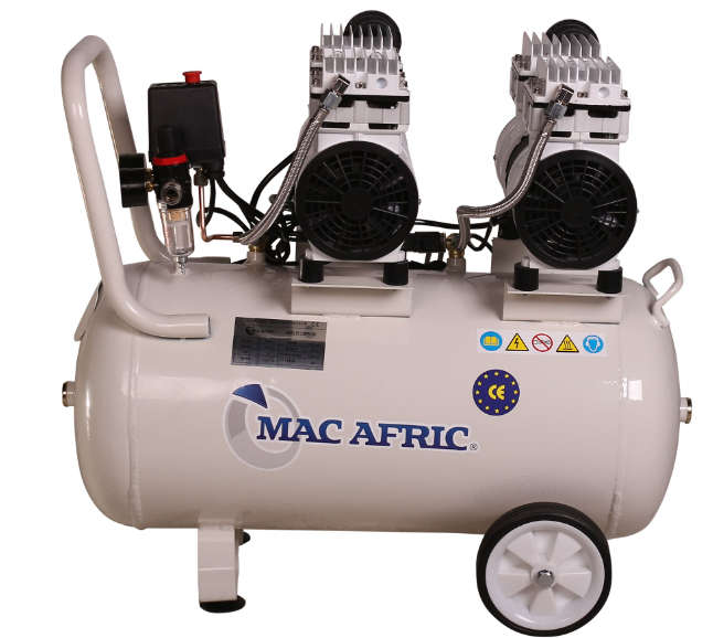 MAC AFRIC 50L Silent Oil Free Compressor 1.5 KW (2 HP) 230 V