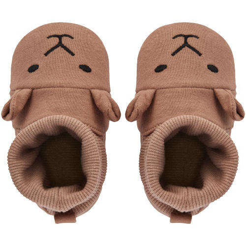 Unisex Brown Boot Soft Sole 0-3M