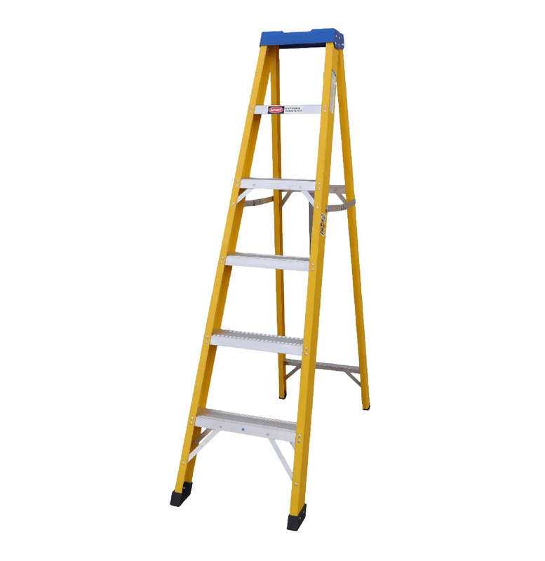 MAC AFRIC Superlite 6 Step 1.8 M Fiberglass Step Ladder with Aluminium Treads