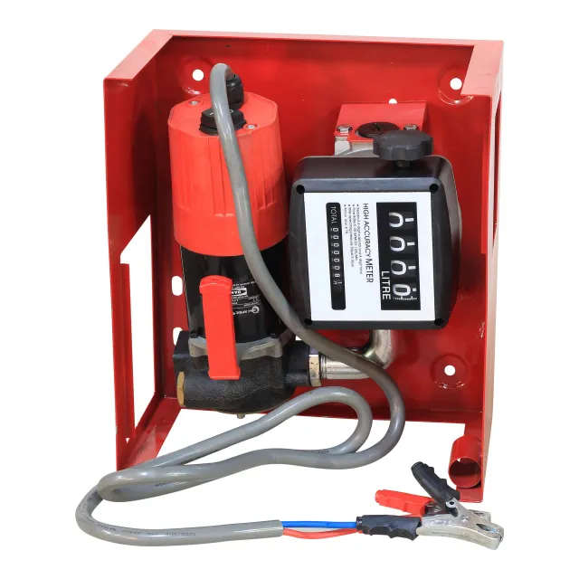 12V DC 80l/min Wall Mount Bracket Diesel Pump Unit with Auto Gun