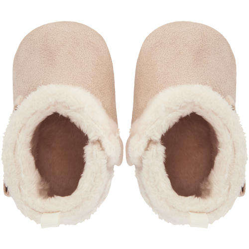 Girls Cream Boot With Bow Soft Sole 6-12M
