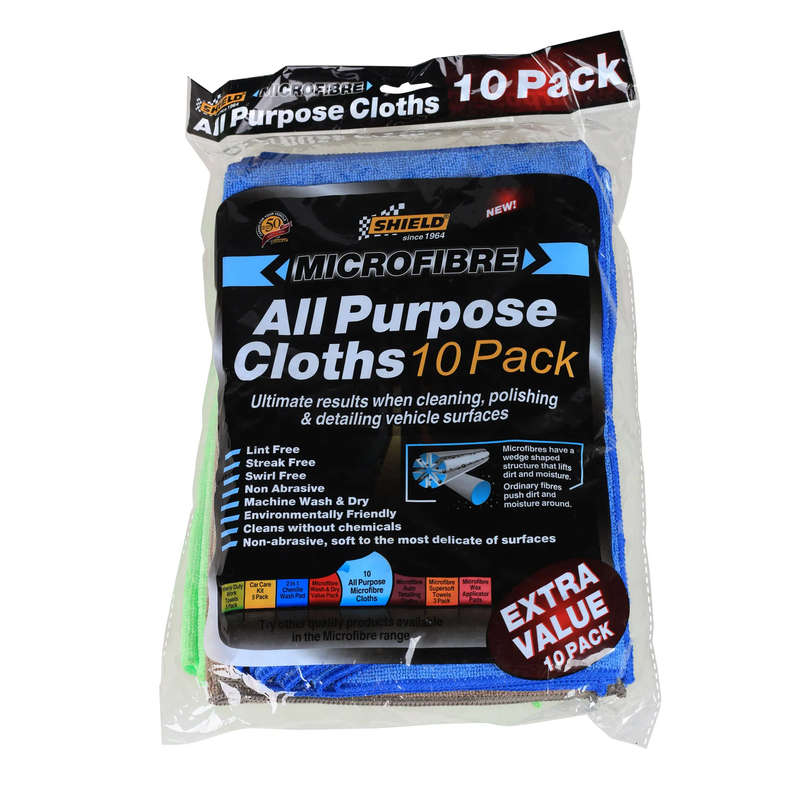 SHIELD Microfibre All Purpose Cloth (Pack-10)