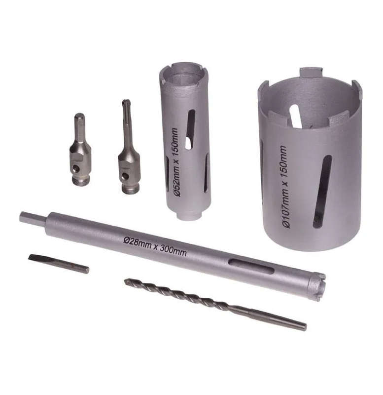 MAC AFRIC 7 PCS Diamond Core Bits (B Class) 25% Diamond Aluminium Case
