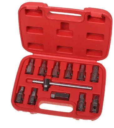 12 PCS Sump Plug Key set with 3/8" IN Bar
