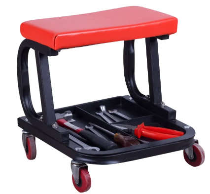 MAC AFRIC Rolling Creeper Seat with Cushion & Tool Tray
