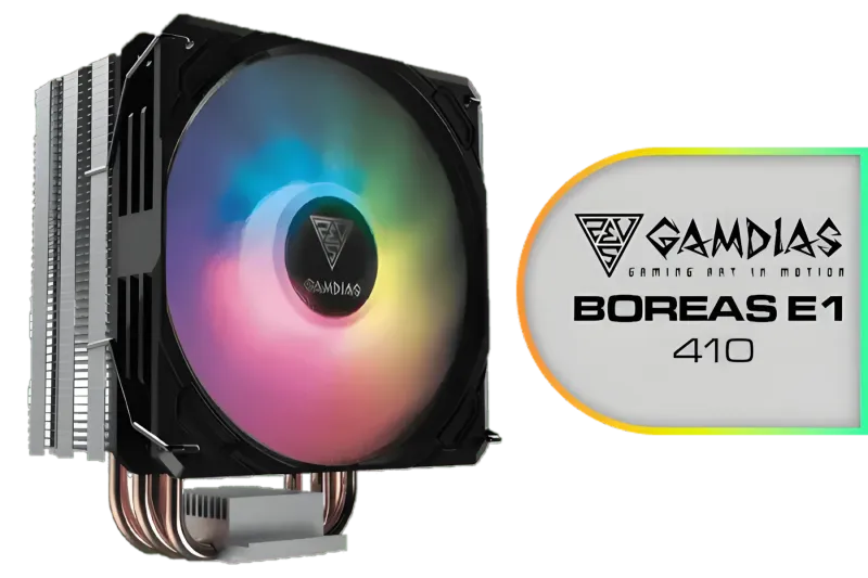 Gamdias BOREAS E1 410 High-Performance CPU Air Cooler - Advanced Thermal Solution