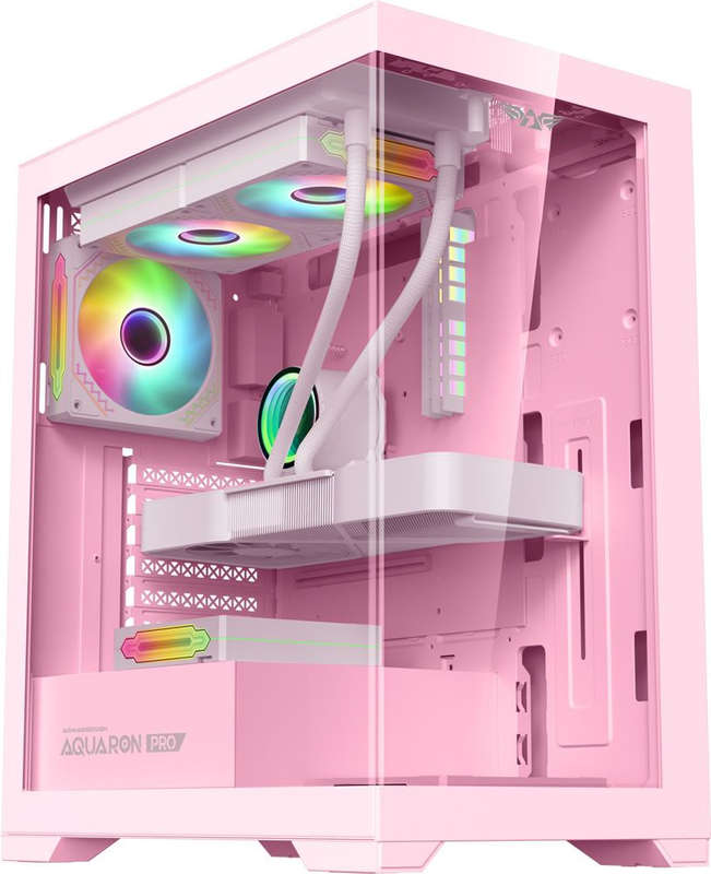 Armaggeddon Aquaron Pro Advanced ATX Gaming Case - Pink