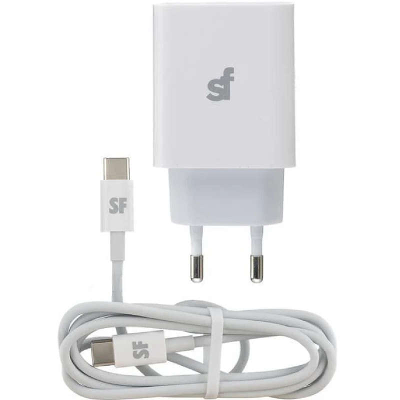 Supa Fly 38W Dual USB PD and QC Wall Charger with Type C Cable