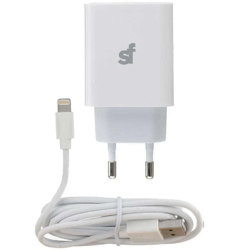 Supa Fly 38W Dual USB PD and QC Wall Charger with Lightning MFI Cable