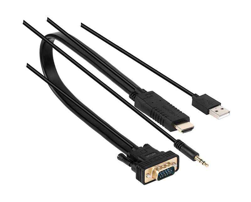 Astrum DA460 HDMI Male to VGA Male + Audio Cable 2 m - Black