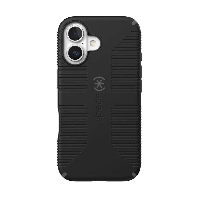 Speck Candyshell Grip MagSafe Case  Apple iPhone 16  Black & Slate Grey
