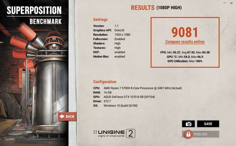 Asus GeForce GTX 1070 Dual OC